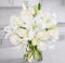 BloomsyBox Elegant White Lilies & Roses (Glass Vase Included) Fresh Flowers for