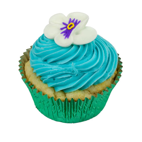1-1/4 Inch Set 16 O'Creme Pansy Royal Icing Sugar Flower - for Cake Decorating - Decorations for Cakes, Cupcake Toppers