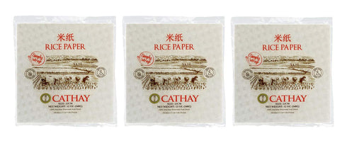Cathay Fresh Spring Roll Rice Paper Wrappers, 30 Sheets Each, Non-GMO, Low Carb, Veggie Wrap