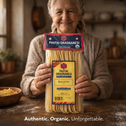 Pastai Gragnanesi 17.6 oz (500g) Pack 4 Bucatini Pasta from Italy Organic Gragnano IGP, Authentic Italian Dry Pasta
