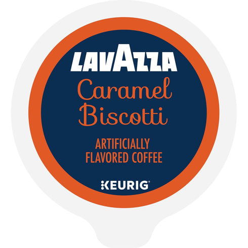 60-Count (6 Packs 10) Lavazza Caramel Biscotti Coffee, Single Serve Keurig K-Cup Pods, Flavored Coffee, Box