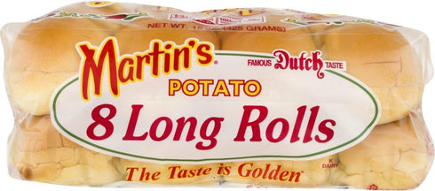 Martin's Famous Pastry Shoppe, Inc. 15 oz. (3 Martin's Famous Pastry Potato Long Rolls- Bag Bags)