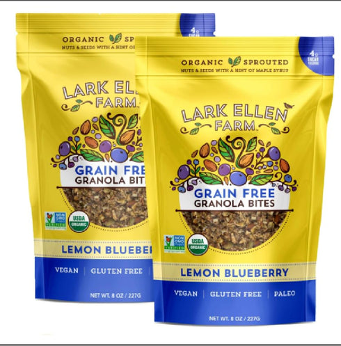 Lark Ellen Farm Grain-Free Granola, Certified Organic Raw Sprouted Vegan Clusters, Paleo