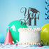 Black Glitter You Did It Cake Topper, Congrats Grad, High School College Graduation Party Decorations