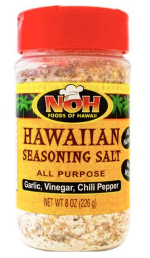 NOH Foods of Hawaii Hawaiian Seasoning Salt, 8 Ounce (All-Purpose: Garlic, Vinegar, Chili Pepper)