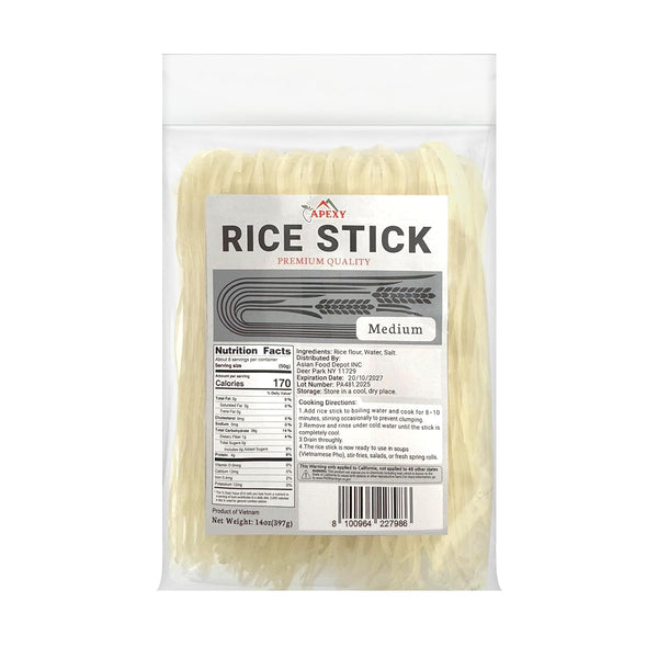 APEXY Rice Sticks, 14 oz Pack of 3 Medium Size Premium Quality Rice