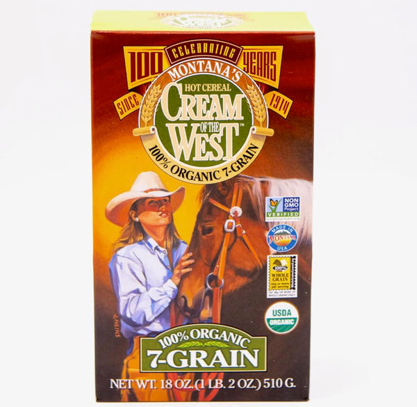 Cream of the West , 100% Organic Hot Cereal, 7-Grain - 18 oz. Single Box
