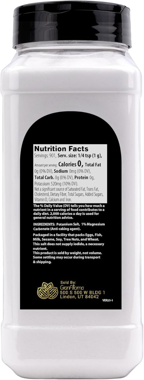 (2 GranAroma Sodium-Free Salt Substitute, Potassium Chloride, Salty Taste, Sodium-Free Pound)