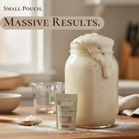 (5 Sourdough Starter Culture Dehydrated Wild Dry Yeast for Baking Homemade Artisan Bread Organic, Non-GMO, Fresh