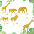 JeVenis 30 Pcs Gold Glitter Jungle Safari Animal Cupcake Toppers for Birthday Party Decorations