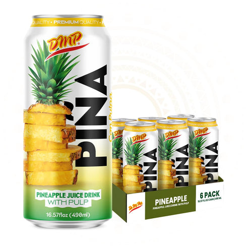 De Mi Pais Pineapple Juice with Pulp, Premium Quality Canned Beverage, Refreshing