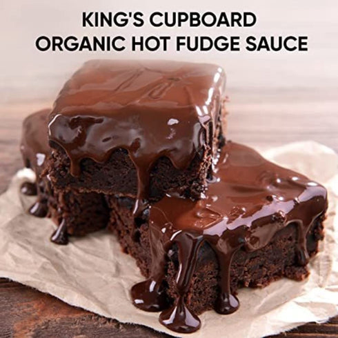 7.2 oz Pack 4 King's Cupboard Organic Hot Fudge Sauce - The Perfect Hot Chocolate Sauce for Topping Ice Cream