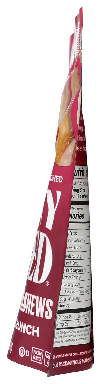 4 Skinnydipped, Cashews Cinnamon Chunk, Ounce