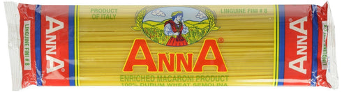 Anna Home Collection Anna - Italian Linguine Fini Pasta No. 8, (6)- 16 oz. Pkgs.