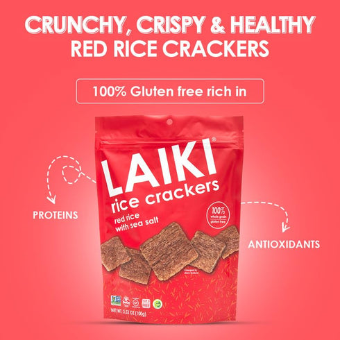3.53 (Pack 8) Rice Crackers - Gluten Free Snacks - Deliciously Light and Airy Crunch - Allergen-Friendly, Vegan