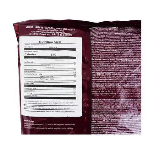 Gold Harvest 3.88 oz, 3 Count Master Pops Hot & Spicy Sausage Flavored Corn Chips, Triangular