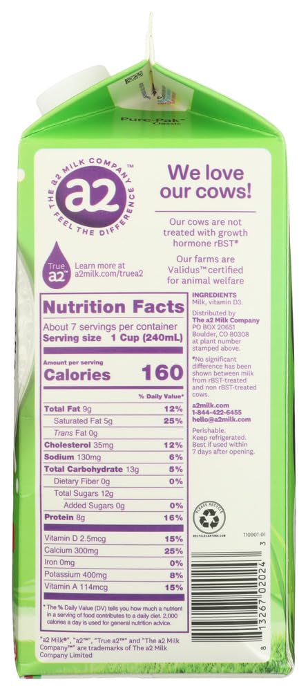 A2 59 MILK Grass-fed Whole Milk, FZ