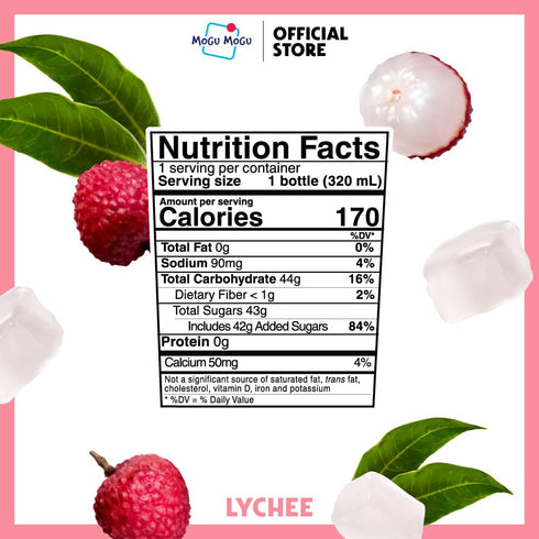 6 Pack 10.82 oz Mogu Mogu Lychee Juice Drink with Nata de Coco (Coconut Jelly) Chewy Fruit Beverage for Kids & Adults