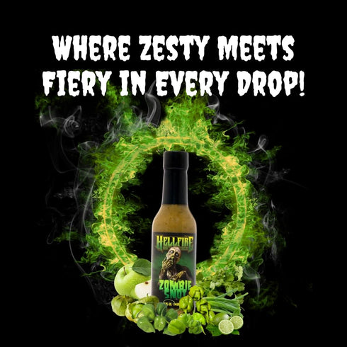 5 oz Hellfire Zombie Snot Hot Sauce, Award-Winning Chilehead Salsa Verde Sauce, Made with Carolina Reaper Peppers