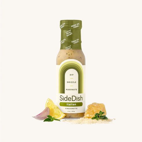 SideDish Italian Vinaigrette with Avocado Oil, Parmesan Cheese - Gluten Free, Preservative