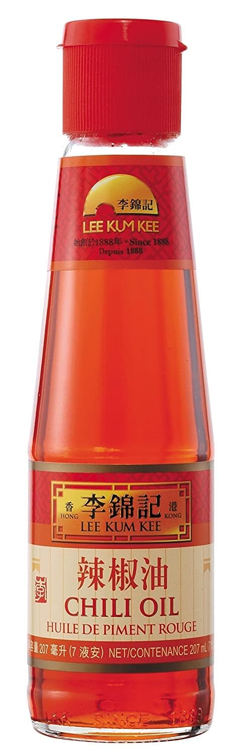 Lee Kum Kee Lkk Chili Oil, 7 Ounce Jar, Natural Vegan Hot Sauce, Sugar Free