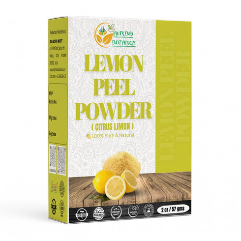 Herbs Botanica Lemon Peel Powder 100% Pure & Organic Dried Lemon Zest