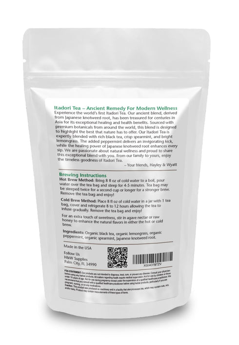 Itadori Tea Immune 14 - Organic Black Tea With Japanese Knotweed For Resveratrol & Support, Antioxidant-Rich