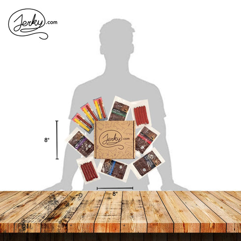 21 Pack 5 13 3 Jerky.com Pieces of Beef Jerky Variety & Meat Stick Gift Box for Men - Including Flavors of Beef Jerky