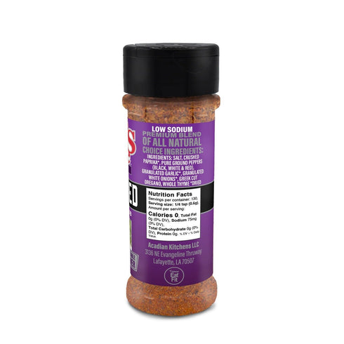 Cajun's Choice Blackened Seasoning, 2.75 oz Jar, All Natural, Low Salt, Gluten-Free