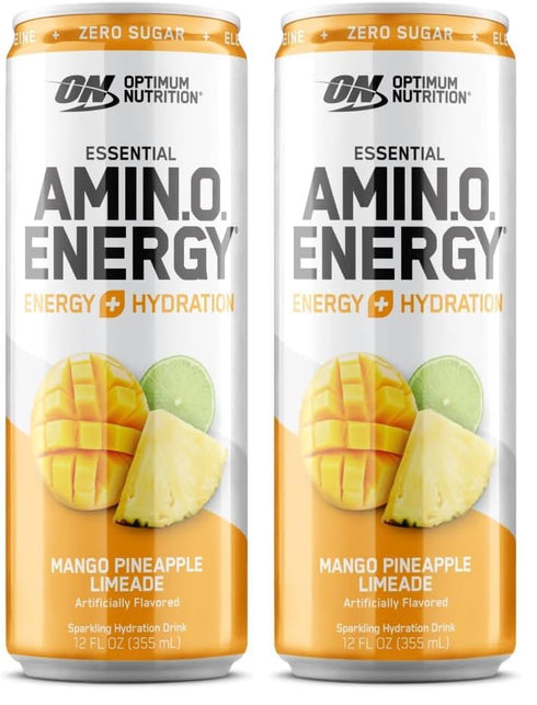 Optimum Nutrition Amino Energy Sparkling Hydration Drink, Electrolytes, Caffeine, Amino Acids, BCAAs,