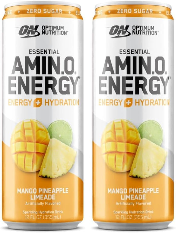Optimum Nutrition Amino Energy Sparkling Hydration Drink, Electrolytes, Caffeine, Amino Acids, BCAAs,