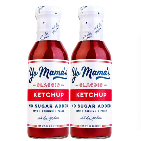Yo Mama's Foods Keto Classic Ketchup Pack of (2) - Zero Calorie,