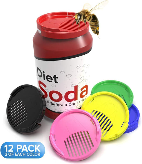 TopaCan (12-Pack) Soda Beer Can Saver | Protect your Drink | Keep your Beverage Safe | Must have for Barbecues