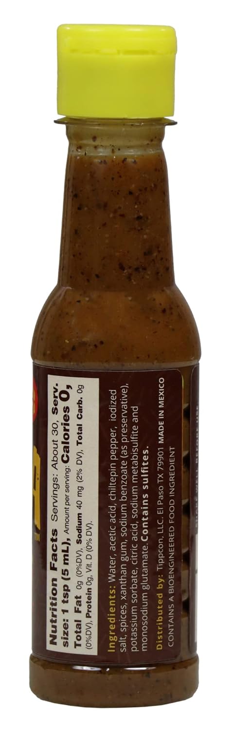 La Perrona Roasted Chiltepin Hot Sauce 5 Ounce Bottle | Tatemada Chiltepin Salsa Picante | Extra Spicy | Handmade | 3 Pack