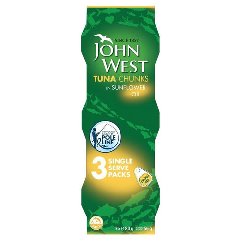 John West Tuna Chunks in Sunflower Oil (3x80g)
