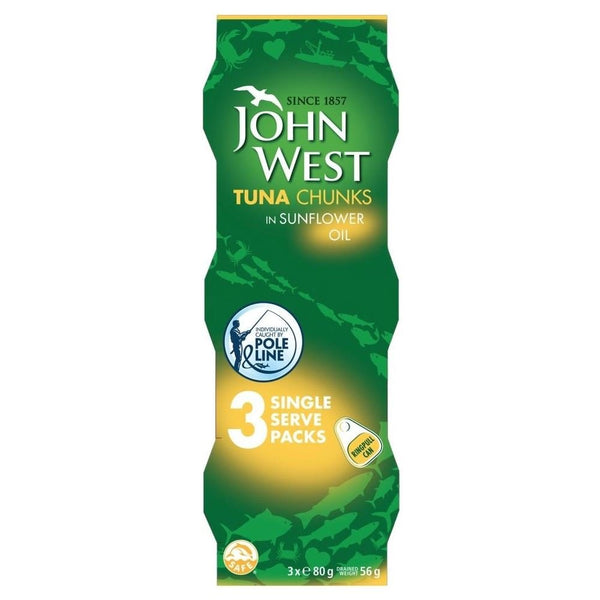 John West Tuna Chunks in Sunflower Oil (3x80g)