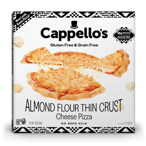 Cappello's Gluten Free Frozen Almond Flour Thin Crust Cheese Pizza, 11oz