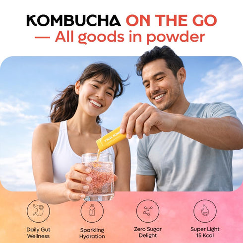 Packets Pack 21T Packets DALAMHARI Kombucha Powder | Variety | Sparkling Probiotic Kombucha Drink for Gut Health Ade