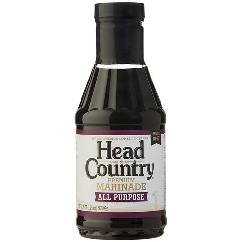 Head Country Premium Marinade (20 Ounce) - Gourmet, Vegetarian, Gluten-Free, No MSG, Great for Grilling
