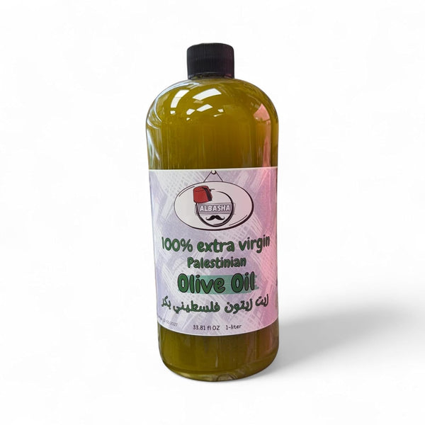 1 Ltr Palestinian Olive Oil - Premium Extra Virgin, Fruity Flavor, Heart-Healthy