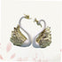 2 Pcs Small Swan Car Ornaments for Home Water Table Decorations, Mini Swan Crown Cake Topper