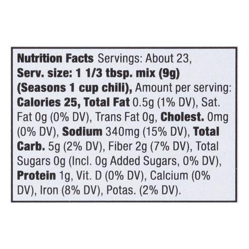 7.3 oz McCormick Original Chili Seasoning Mix