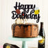 Cheers Cake Topper - Gold Glitter Cheers to 30 40 50 60 Years Birthday Decoration, 7.5x4.6 inches, 1 pcs
