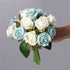 Hcclijo 12 Wedding Bouquet Bridesmaid Bouquet Flowers Rayon Flowers Head Rose Bouquet Wedding Supplies DIY Home Decor