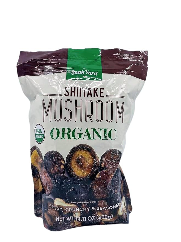 The Snak Yard Shiitake Mushroom Organic Crisps, 14.11 Ounces, Resealable Bag