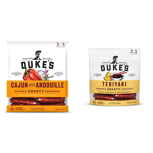 DUKE'S Cajun and Teriyaki Smoked Shorty Sausages Bundle (5 oz.)