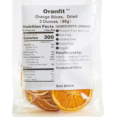 Oranfit 3oz/85g(23 37 Dried Orange Slices to slices)