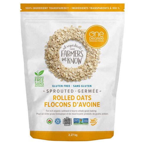 One Degree Organic Foods, Gluten Free Sprouted Rolled Oats, 2.27kg/5 lbs. {Imported