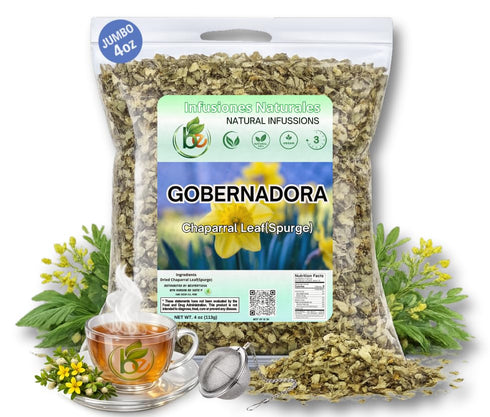 Gobernadora Tea (Chaparral Leaf) 4 oz with Stainless Steel Tea Infuser 100%