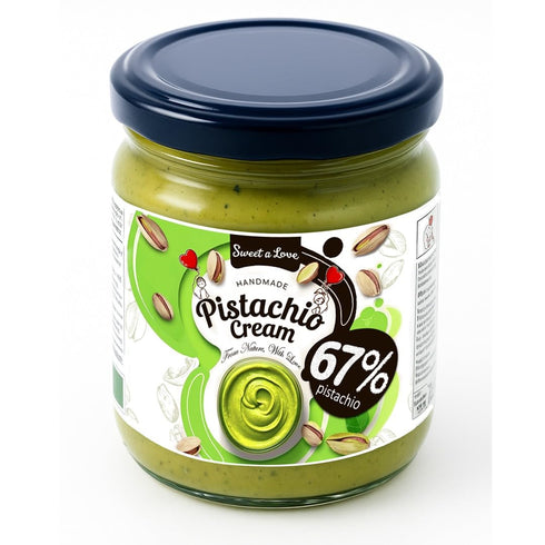 sweet a love Pistachio Butter 67% Rich & Creamy Pistachio Spread, 7.05 oz (200g) Nutty